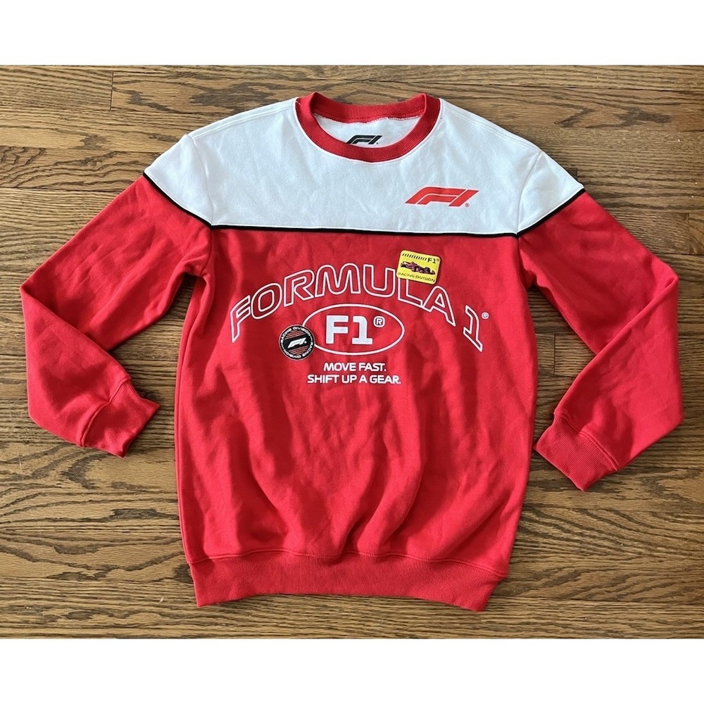 Formula 1 F1 Sweatshirt Women's XS Red Racing Graphic Crewneck